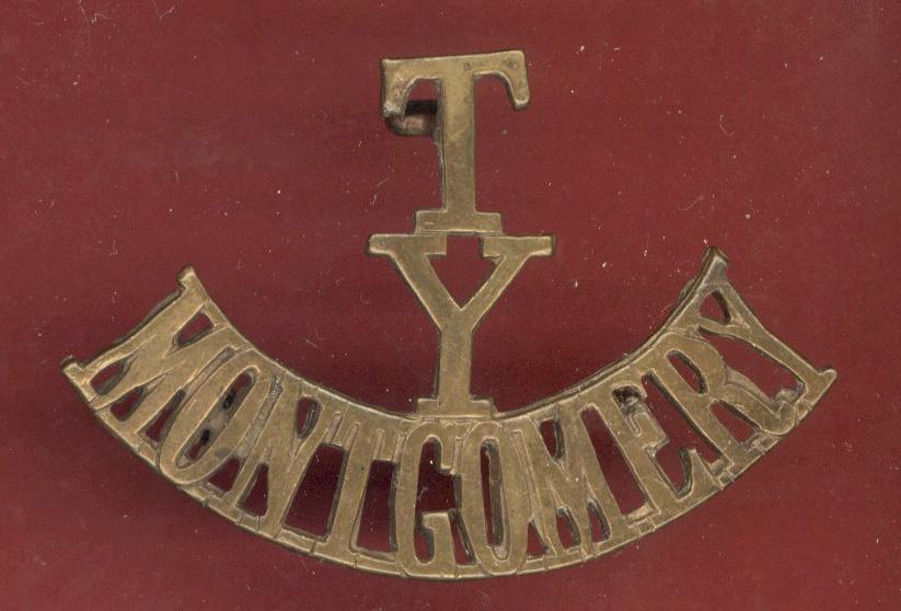 T / Y / MONTGOMERY , Montgomery Yeomanry WW1 shoulder title