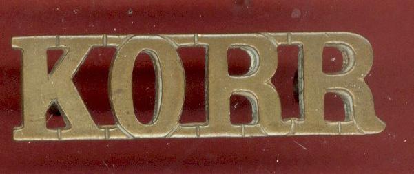 K.O.R.R. Norfolk Yeomanry King's Own Royal Regiment shoulder title