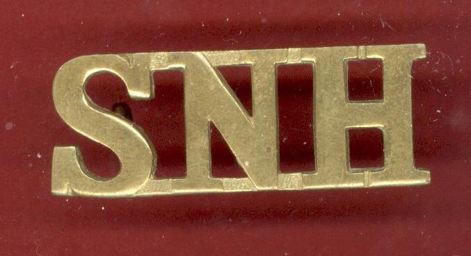 S N H South Notts Hussars shoulder title