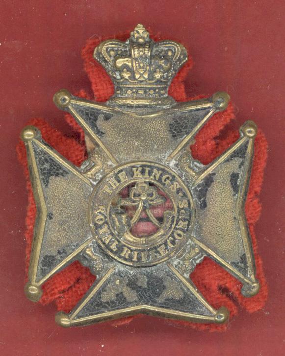 Militia Bn. King's Royal Rifle Corps Victorian OR's glengarry badge