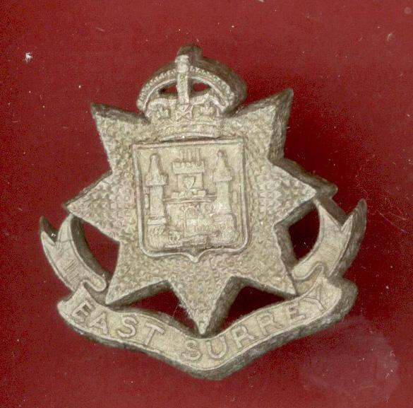 East Surrey Regiment WW2 plastic economy cap badge.