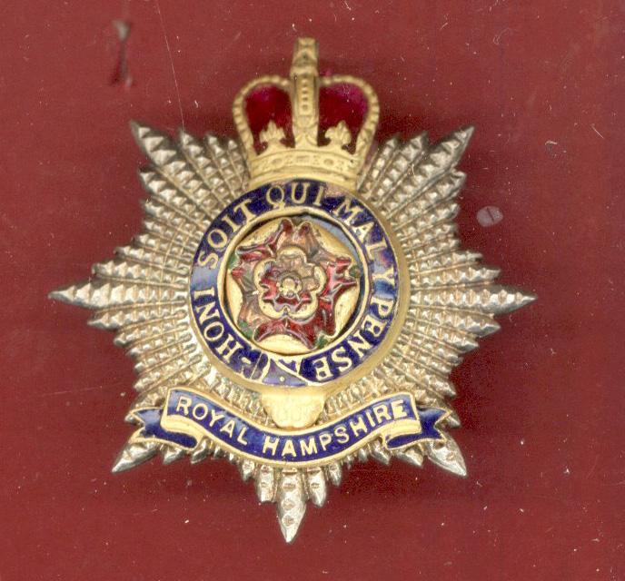 The Royal Hampshire Regiment Officer's cap badge