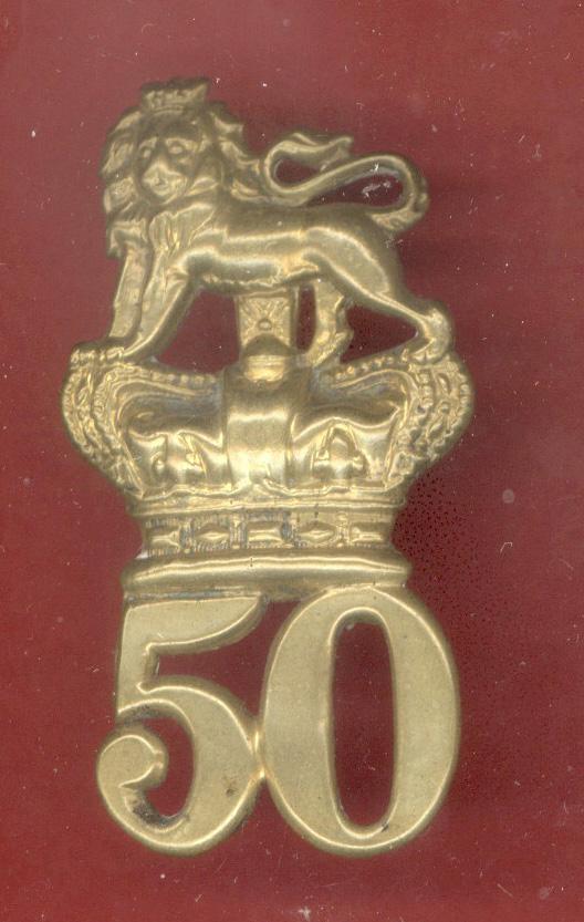 50th Queen's Own Regiment of Foot Victorian OR's glengarry badge