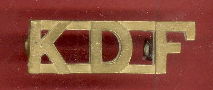 K.D.F. The Kenya Defence Force WW2 shoulder title