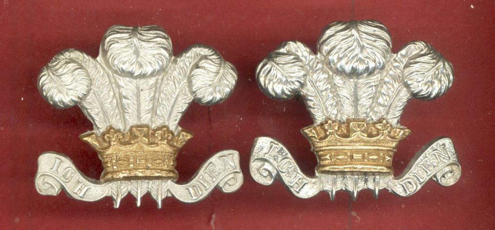 3rd Prince of Wales Dragoon Guards WW1 OR's collar badges