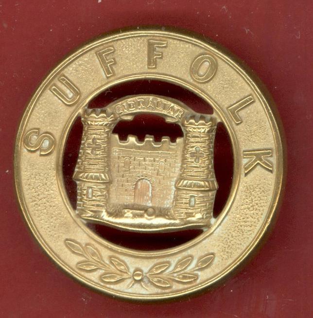The Suffolk Regiment Victorian helmet plate centre