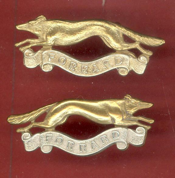 East Riding of Yorkshire  Yeomanry collar badges
