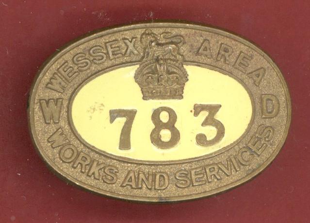 WW1 War Department Works & Services Wessex Area Badge.