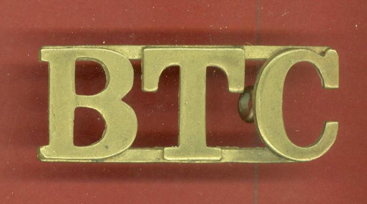 B.T.C. Bank Top Cadets O.T.C. shoulder title