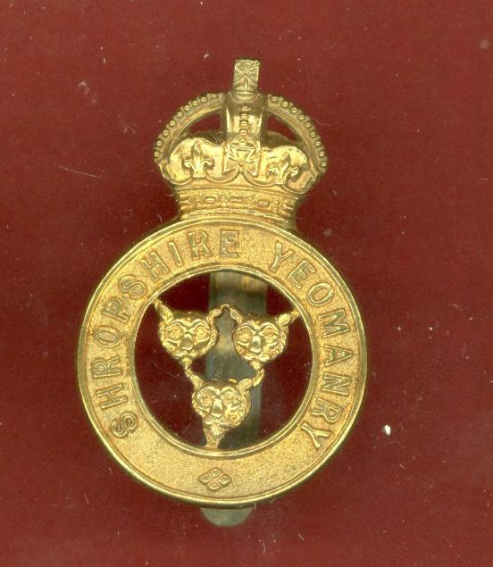 Shropshire Yeomanry K/C OR's cap badge