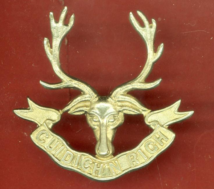 Scottish Seaforth Highlanders OR's glengarry badge