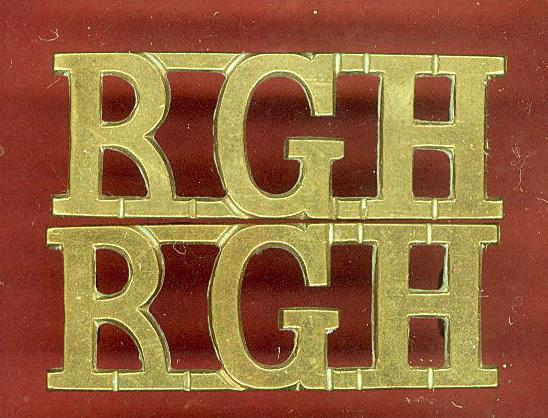 R-G-H Royal Gloucestershire Hussars shoulder titles