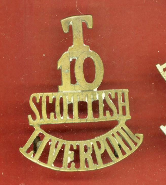 T / 10 / SCOTTISH / LIVERPOOL WW1 shoulder title