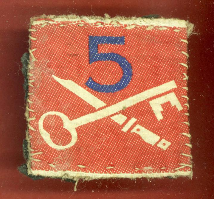 5th Infantry Brigade WW2 cloth formation sign