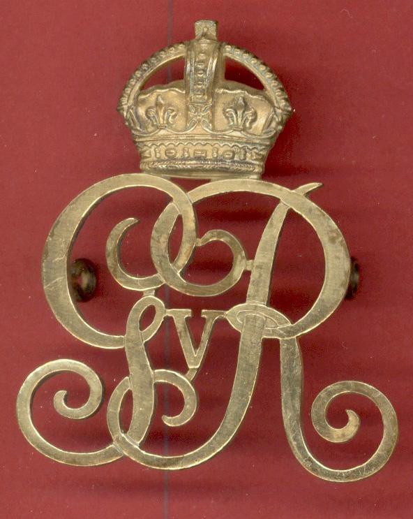The Norfolk Yeomanry King's Own Royal Regiment GVR Officer's cap badge