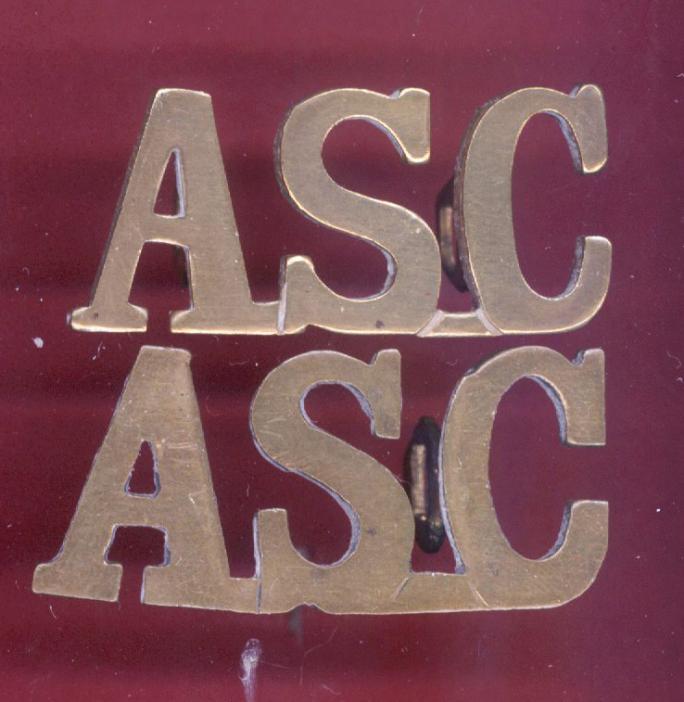 A.S.C. Army  Service Corps WW1 shoulder titles