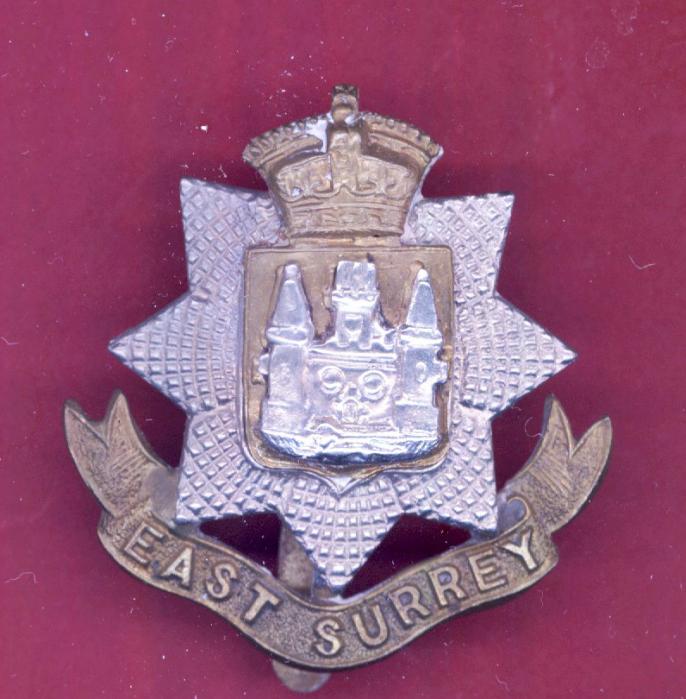 The East Surrey Regt Victorian / Edwardian OR's cap badge