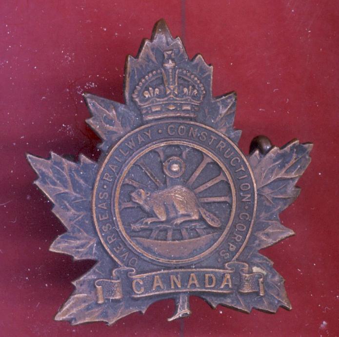 Canadian Railway Construction Bn. WW1 CEF cap badge