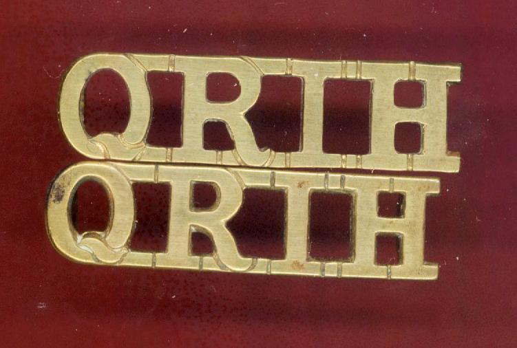 Q.R.I.H. Queen's Royal Irish Hussars shoulder titles