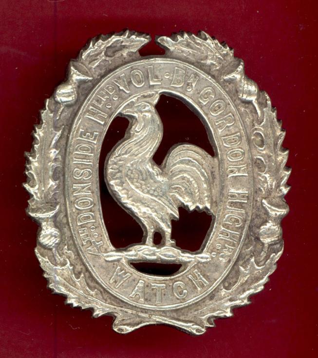 4th (Donside Highland) V.B. Gordon Highlanders Victorian ORs glengarry badge