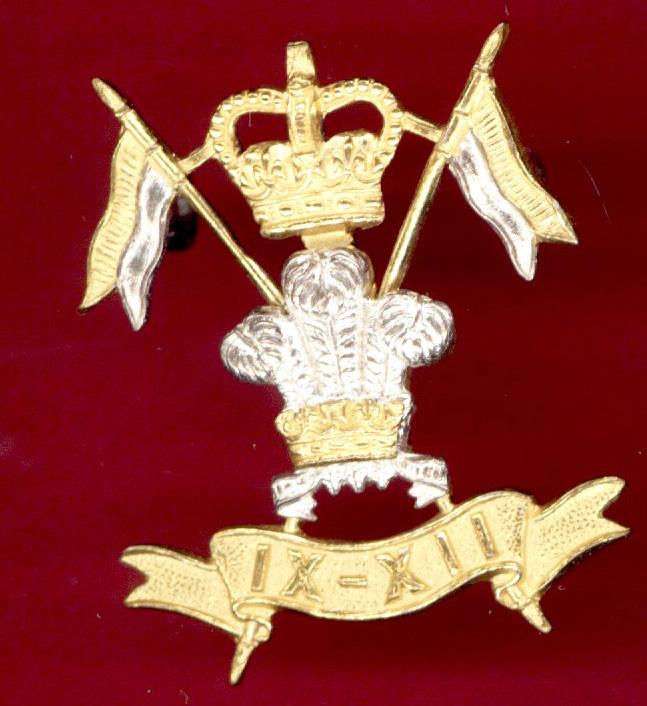 9th / 12th Royal Lancers (Prince of Wales's) Officer's cap badge