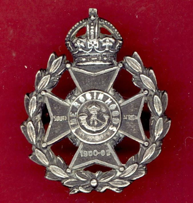 7th (Robin Hood) Bn. Sherwood Foresters Officer’s cap badge.