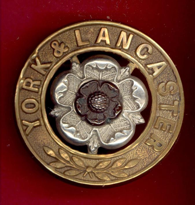 The York & Lancaster Regiment Victorian OR's helmet plate centre.