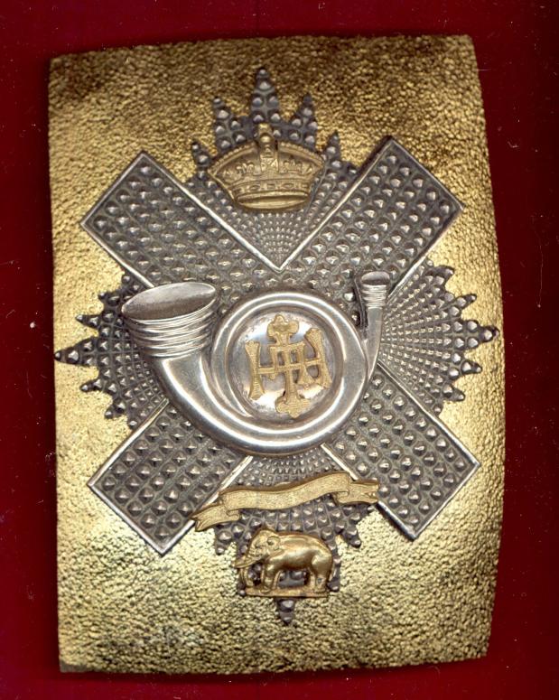 Scottish. Voln. Battn. Highland Light Infantry Victorian Officer’s shoulder belt plate
