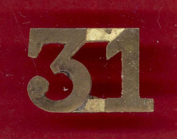 Indian Army 31st Punjabis Regiment. WW1 shoulder title