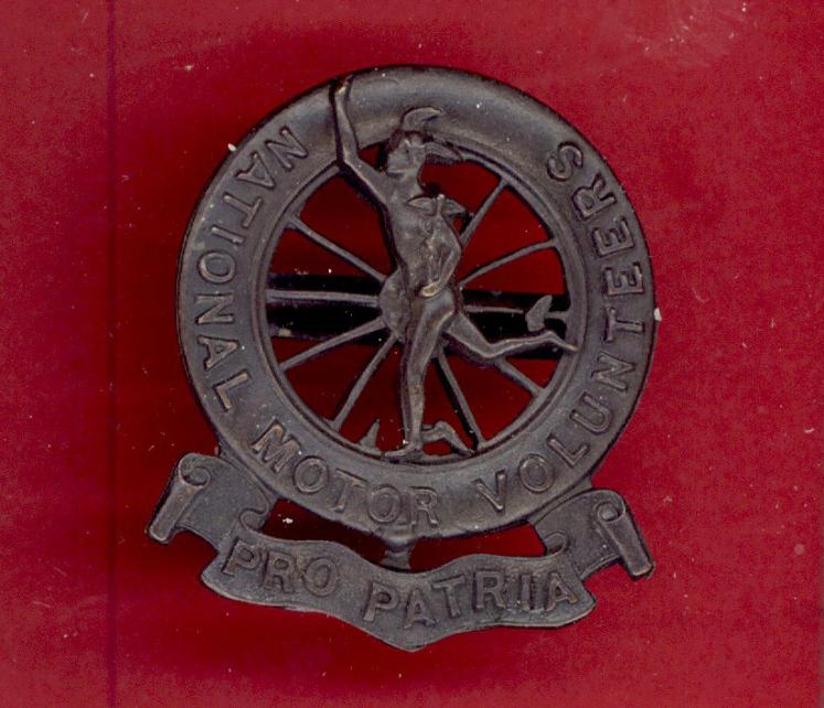 National Motor Volunteers WW1 Officer's VTC  cap badge