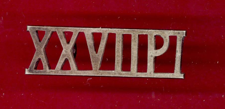 Indian Army XXVIIPI WW1 Officer's shoulder title