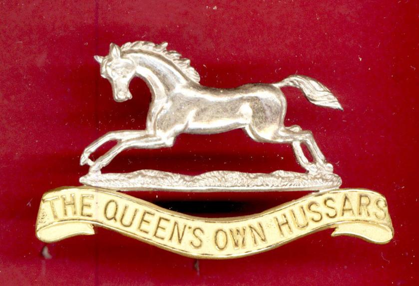 The Queen's Own Hussars Officer's dress cap badge