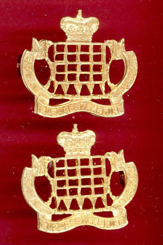 Royal Gloucestershire Hussars Yeomanry OR's collar badges