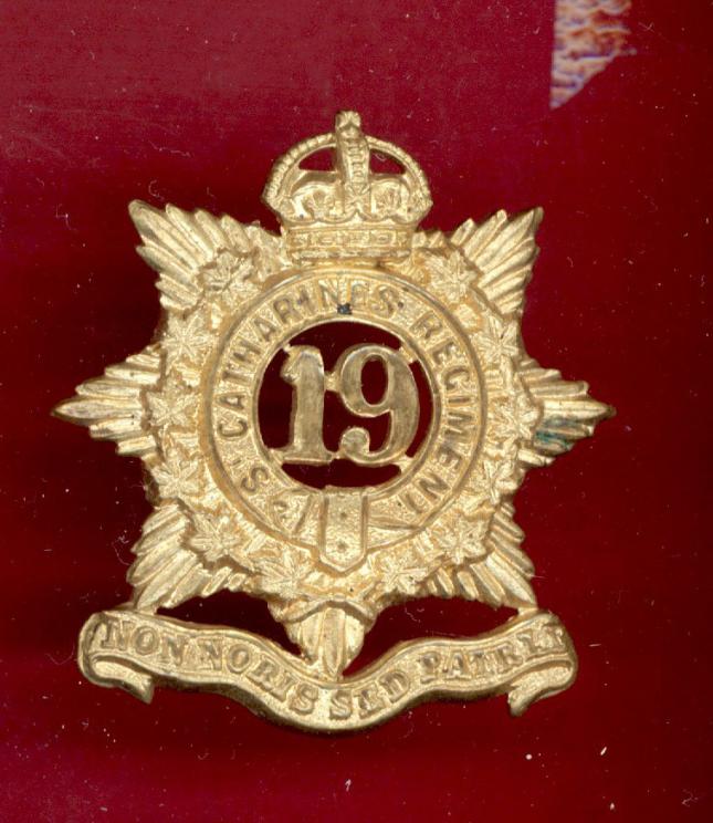 Canadian Militia 19th St. Catherine’s Regiment cap badge.