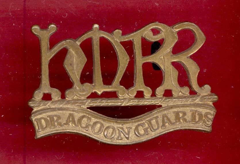 Boer War H.M.R.R. / DRAGOON GUARDS OR's collar / shoulder title