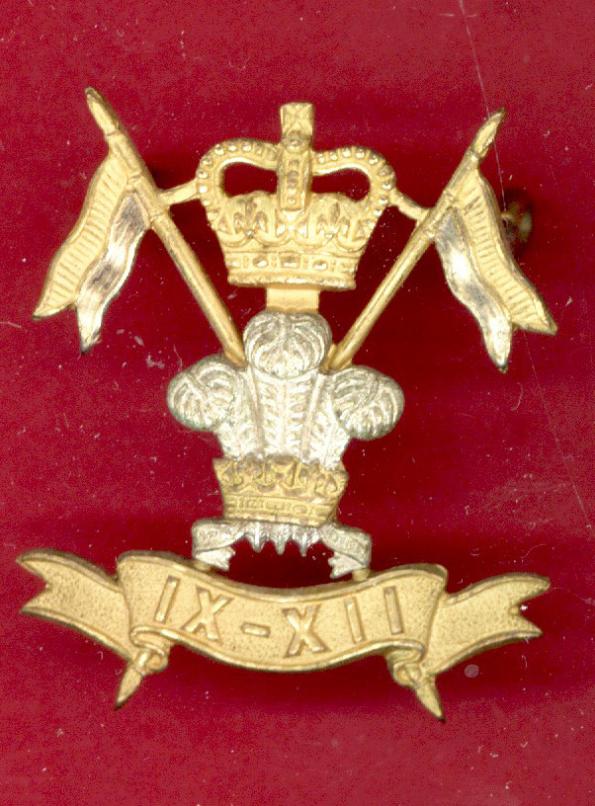 9th / 12th Royal Lancers (Prince of Wales's) Officer's cap badge
