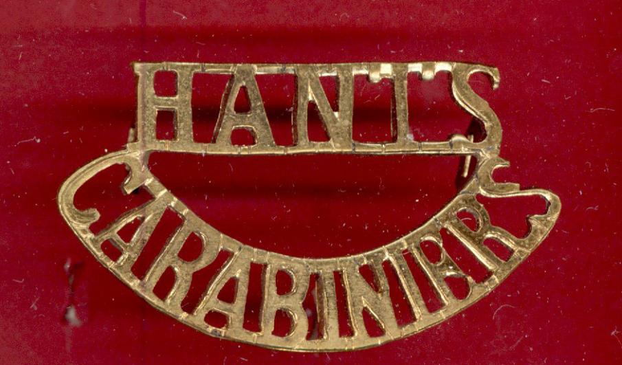 HANTS / CARABINIERS shoulder title