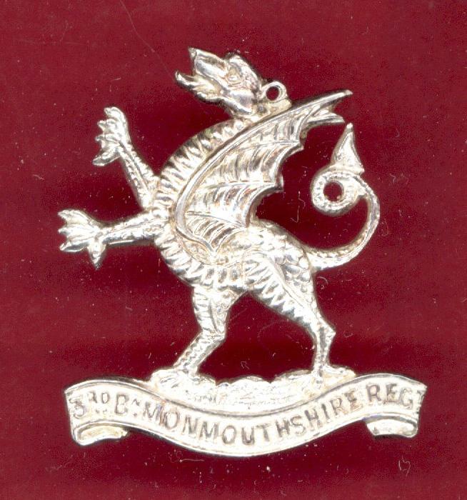 Welsh. 3rd Bn. Monmouthshire Regiment Officer cap badge