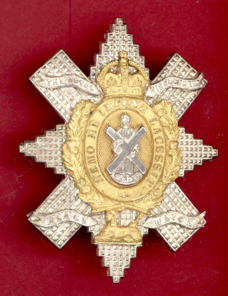 Scottish. Black Watch (Royal Highlanders) WW1 Officer glengarry badge