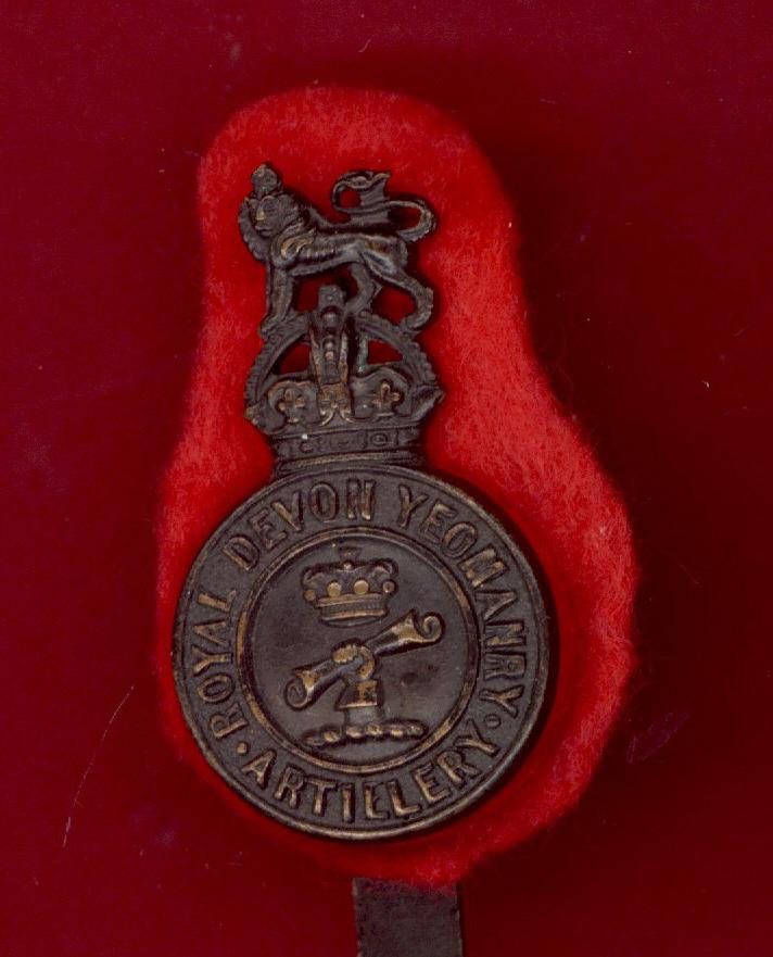 Royal Devon Yeomanry (Artillery) bronze cap badge