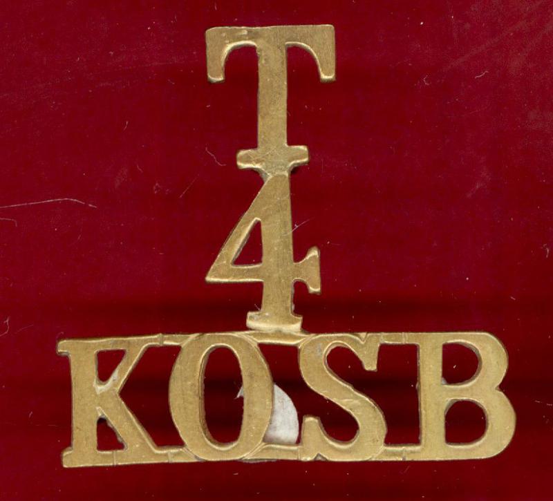 T / 4 / KOSB WW1 shoulder title