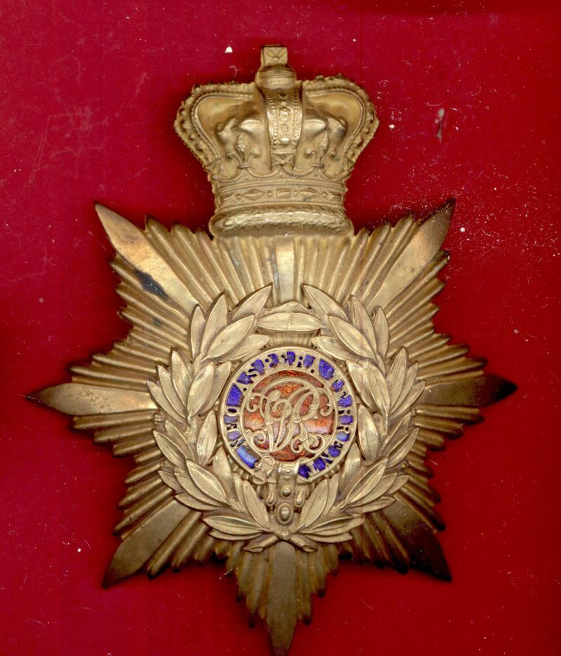 Royal Military College Sandhurst Victorian Gentleman Cadets 1878 helmet plate.
