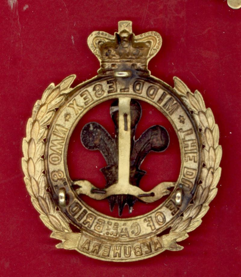 Middlesex Regiment Victorian Officer's Foreign Service helmet plate