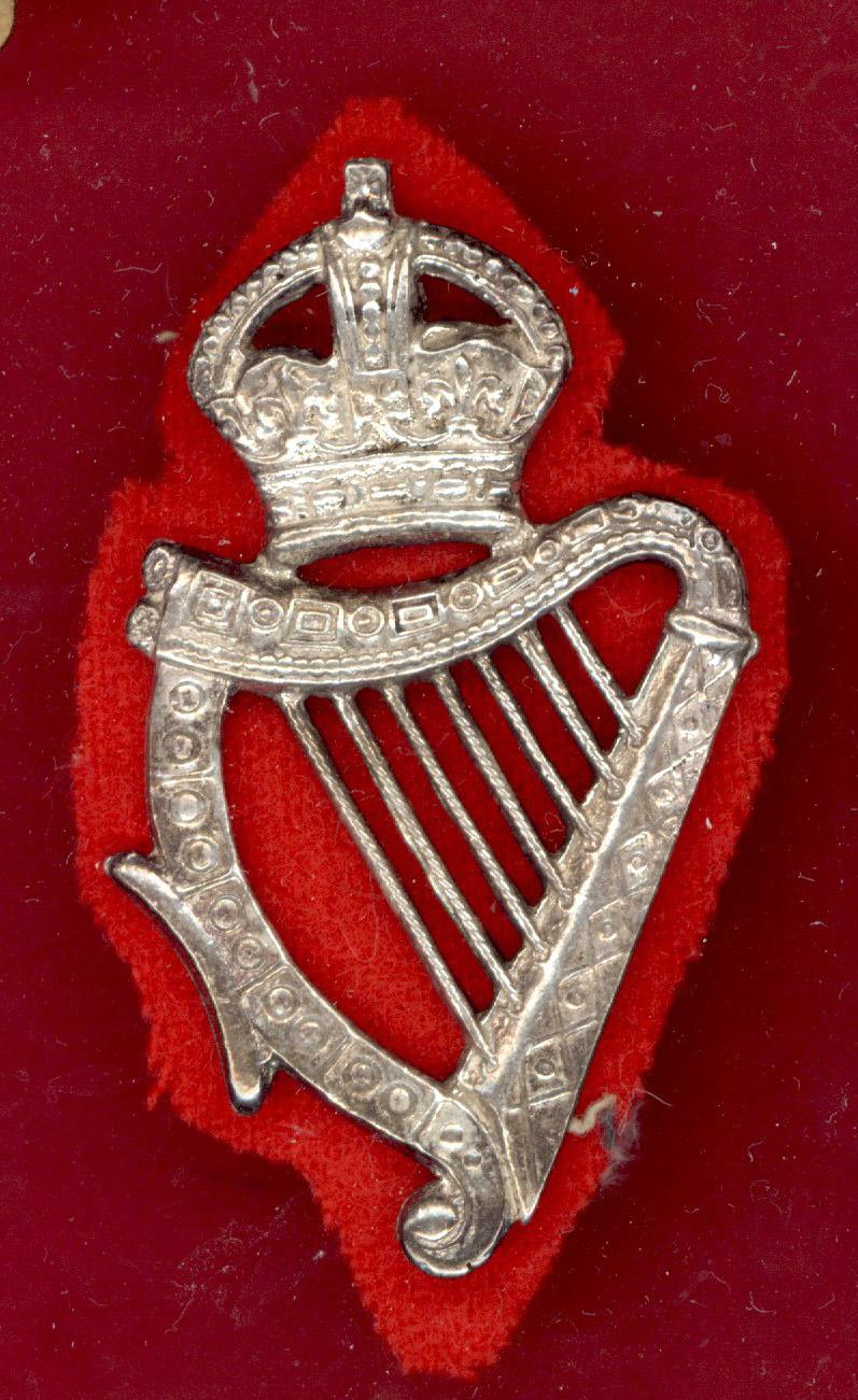 London Irish Rifles Warrant Officer’s caubeen badge