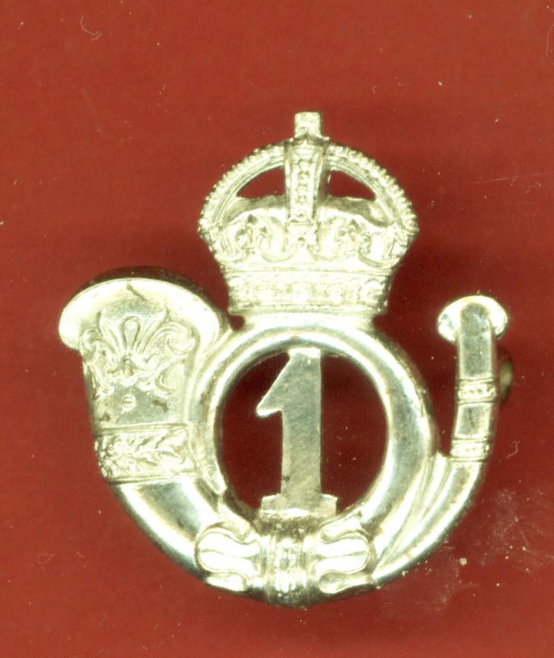 Scottish 1st Lanarkshire Rifle Volunteers Edwardian Officer's field service cap badge