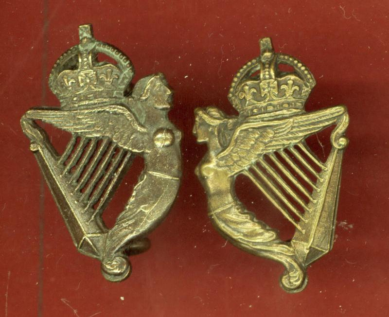 5th Royal Irish Lancers WW1 Officer's OSD collar badges