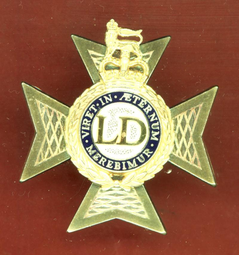 The Light Dragoons Officers dress cap badge