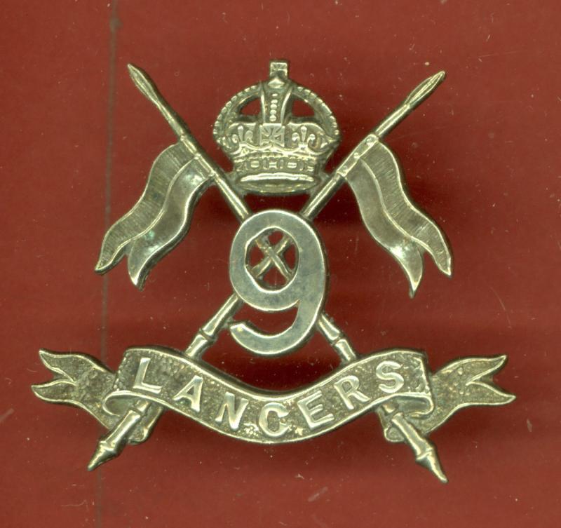 9th Queen's Royal Lancers Officer's cap badge