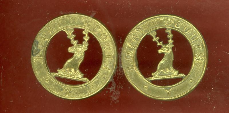 Lovat Scouts Yeomanry OR's collar badges