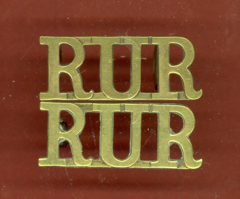 Irish RUR Royal Ulster Rifles shoulder titles